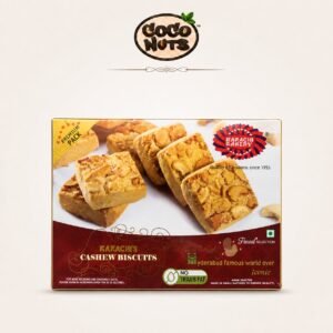 Karachi’s Cashew Biscuits 100gm pack in its original packaging.