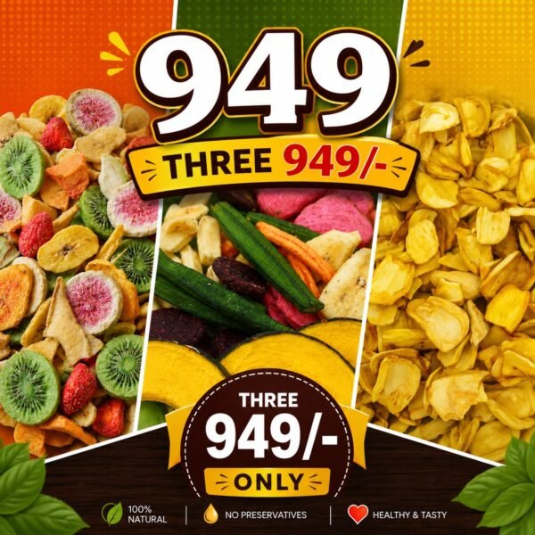 (Vegetable + Fruits + Jackfruit) Chips Combo